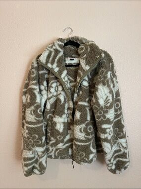 Plush Floral Sherpa Jacket